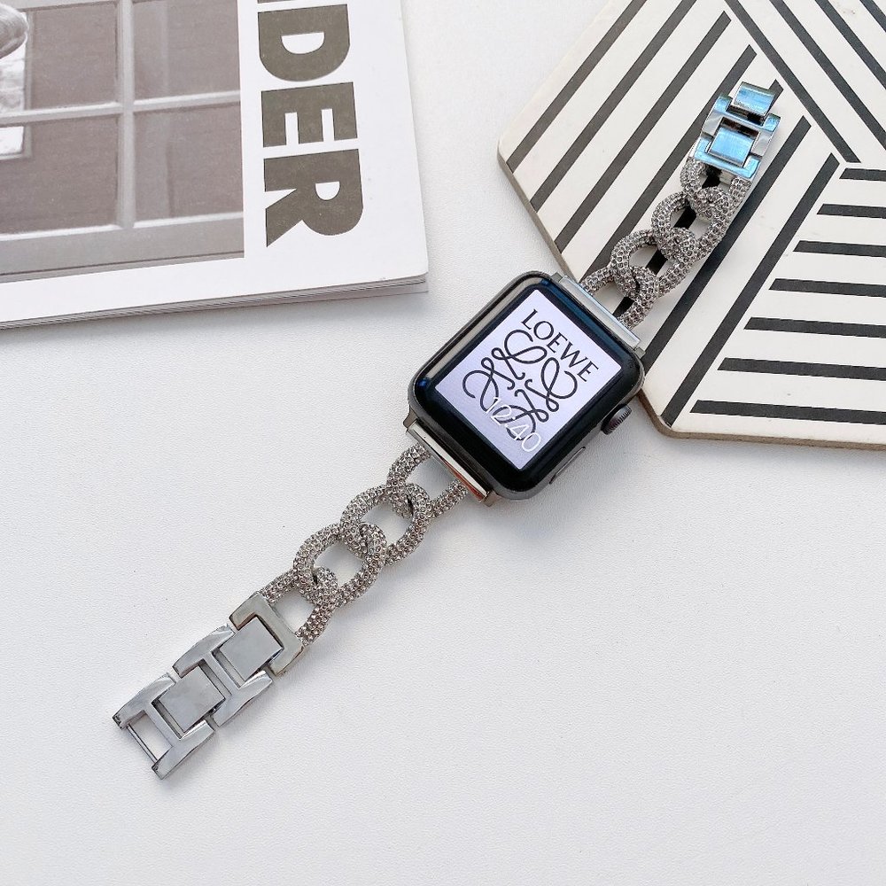 NEW Strap Chain Stainless Band For Apple Watch - Gold - Picture 4 of 7
